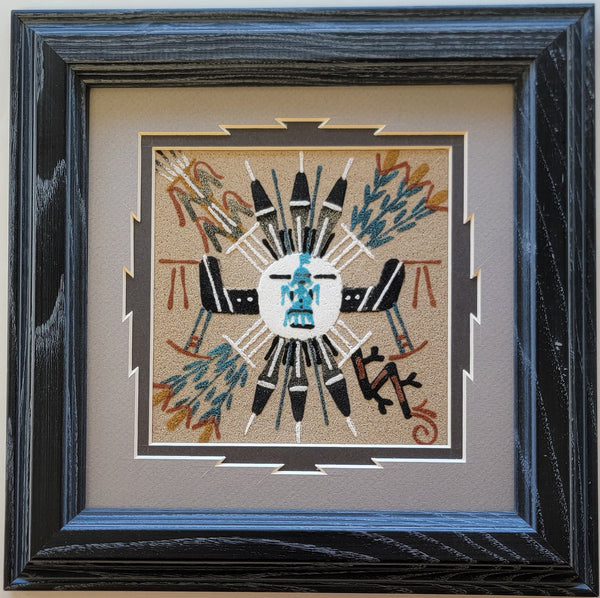 Navajo Sandpainting by Marlene Doby - Sun Design - 6D02C