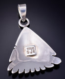 Vintage Silver Navajo Handmade Arrowhead Pendant by Steven Begay 5L21Q