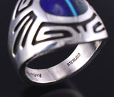 Size 11-1/4 Vintage Silver Multistone Navajo Inlay Ring by Philbert Begay 5K10M