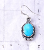 Silver & Turquoise Navajo Dangle Earrings by Sharon McCarthy 6F17R