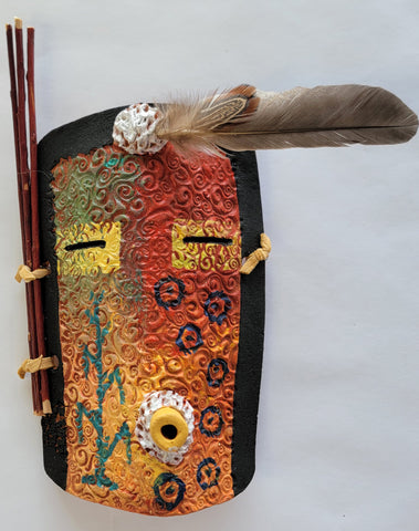 Navajo Pottery - Yei Bi Chei Mask - by David John - 4L05D