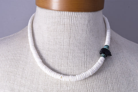 19" Multistone Roaming Bear Santo Domingo Necklace by Randy Garcia 5H25K