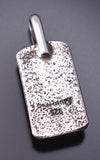 Silver & Turquoise Navajo Cuttlefish Tufacast Pendant by Ravis Henry 6D20T