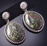 Vintage Silver & Turquoise Navajo Dangle Earrings by FB 4A19N
