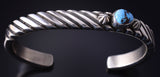 Silver & Golden Hills Turquoise Navajo Balance Bracelet by Erick Begay 5H01L