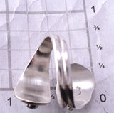 Adjustable Silver & Coral Navajo Handmade Wrap Ring by Etta Belin 4A12X