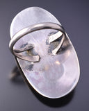 Vintage Size 6 Silver & Turquoise w/ Coral Navajo Feather Ring 4K28X