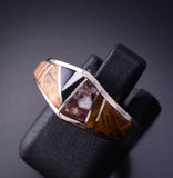 Size 5 Silver Multistone Navajo Inlay Ring by TSF 3L16T