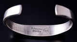 Vintage Silver Multistone Navajo Inlay Bracelet by Phillip Sanchez 5E06J