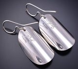 Silver & Amethyst Navajo Handmade Refection Earrings by Jeremy Harrison 6H06M