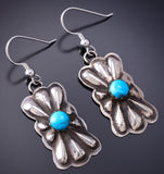 Silver & Turquoise Navajo Concho Dangle Earrings by Ravis Henry 6H06L