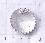 Silver Navajo Handmade Basket Round Earrings by Rita Largo 6F17Q