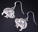 Silver Navajo Handmade Sacred Buffalo Earrings by Robert Gene 5G22Q