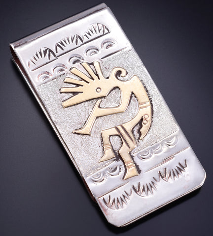 Silver & 12k Gold-filled Navajo Kokopelli Money Clip by Genevieve Jones 5L25H