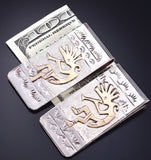 Silver & 12k Gold-filled Navajo Kokopelli Money Clip by Genevieve Jones 5L25H