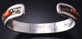 Vintage Silver Multistone Heishi Row Navajo Bracelet by Peter Sierra 5L10O
