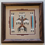 Navajo Sand Painting by Veronica Begay 9-1/2 x 9-1/2 - 4D12A