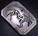 Silver Navajo Handmade Freedom Horse Buckle by Sonny Gene 5J29B