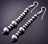 Silver Navajo Pearls Graduated Earrings by Vangie Touchine 4E28T
