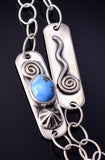 Silver & Golden Hills Turquoise Fresh Pearl Navajo Necklace by Erick Begay 5H03P