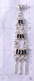 Silver & Onyx Zuni Inlay Necklace & Earring Set by Linda Shelandewa 5G28M