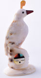 White Shell Zuni Quail Fetish by Darrin Boone 5L09H