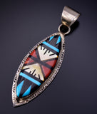 Zuni Inlay Pendant by Leslie Amy 4L20P
