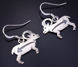 Silver Navajo Handmade Big Horned Sheep Earrings by Robert Gene 5G22U