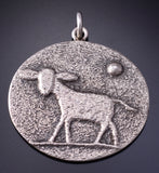 Silver Navajo Tufacast The Lamb of God Pendant by Darryl Dean Begay 5B19V