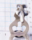 Silver & White Buffalo Turquoise Navajo Sandcast Bracelet by Francis Begay 5L20J