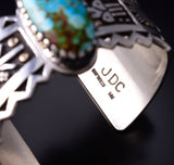 Silver & 14k Gold w/ Turquoise Santo Domingo Corn Bracelet by Joseph Coriz 6D22X
