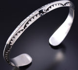 Vintage Men's Silver Bracelet with Turquoise on the Ends by Emerson Bill - 5L17S