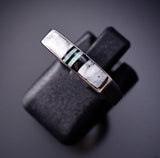 Size 6 White Buffalo Navajo Inlay Ring by Allen Tolino - 6K22Y