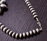 Handmade Navajo Pearl Graduated Necklace by Bryannen Halwood 3M05D