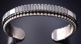 Preowned Silver Navajo Handstamped Bracelet by Johnathan Nez 6F09P