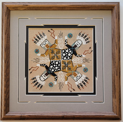 Navajo Sandpainting by Glen Nez - Father Sky/Mother Earth - 6D02J