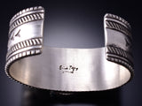 Silver & Sleeping Beauty Turquoise Navajo Men's Bracelet by Erick Begay 6C03K