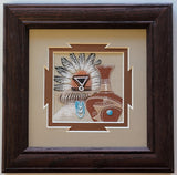 Navajo Sandpainting by Michael Watchman - Yei Bi Chei and Pottery - 6D01R