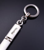 Vintage Silver & Turquoise Multistone Navajo Inlay Link Bracelet 5L17H