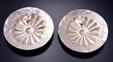Large Silver Concho Earring by Arlene Tsosie 3E18L