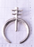 Silver Navajo Tufacast Naja Isleta Cross Pendant by Gary Custer 4F23H