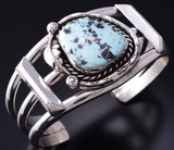 Vintage Silver & Dry Creek Turquoise Navajo Bracelet by Ben Chapo 5L10R