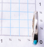 Size 7 Silver & Turquoise Multistone Navajo Inlay Ring by Valerie Yazzie 5L07X