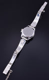 Vintage Silver Multistone Navajo Inlay Watchband w/ Watch by Earl Plummer 5L17C