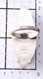 Adjustable Size - White Buffalo Stone Navajo Ring by Johnny Dixon 6K26U