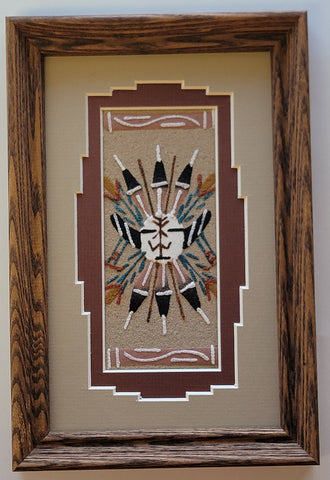 Navajo Sandpainting by Marlene Doby - Sun Design 6D01E