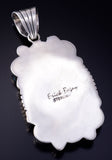 Silver & Golden Hills Turquoise Fresh Pearl Navajo Pendant by Erick Begay 5F30V