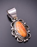 Silver & Spiny Oyster Shell Navajo Pendant 3G03T