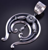 Silver Hand Stamped Navajo Handmade Naja Pendant by Derrick Gordon 2A07F