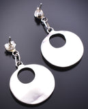 Silver & Turquoise Multistone Zuni Inlay Dangle Earrings by Oreena Leekya 6D07G